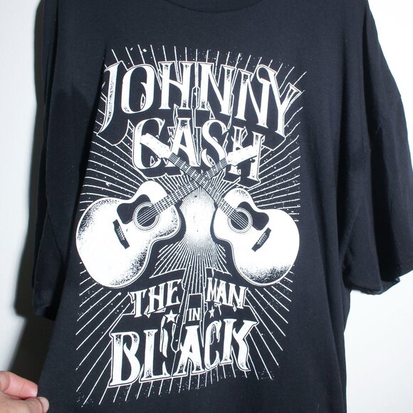 Johnny Cash Shirt Mens 3XL Black Man In Black Tee - Picture 3 of 4